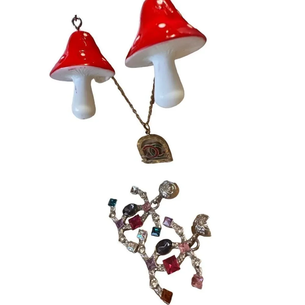 Bundle of earrings and chain